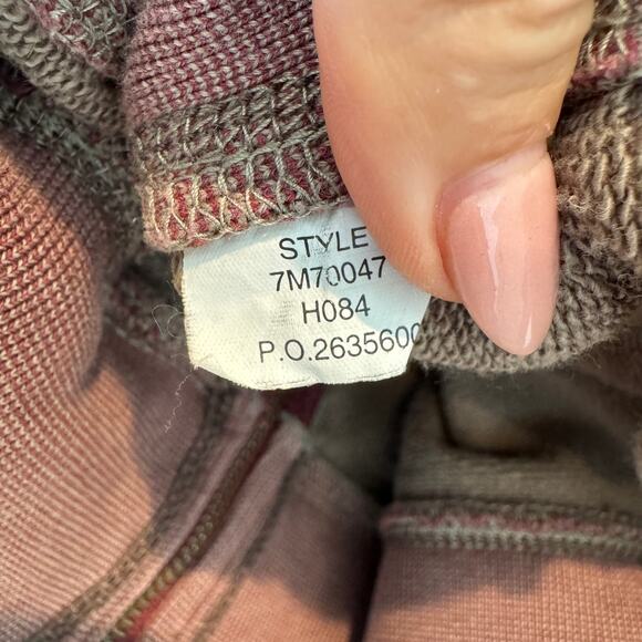 Lucky Brand Men's Full Zip Hoodie Heathered Red Sweatshirt Small - Picture 5 of 5